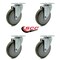 Service Caster Avantco HPCASTNB Swivel Caster Replacement Set AVA-SCC-20S514-PPUB-TP2-4 - alternate 3